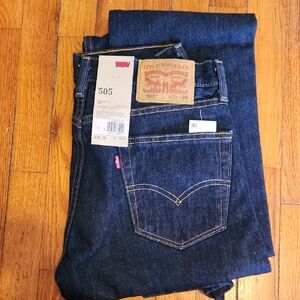 Levi's Men's Straight Jeans - Dark Blue 29x34
